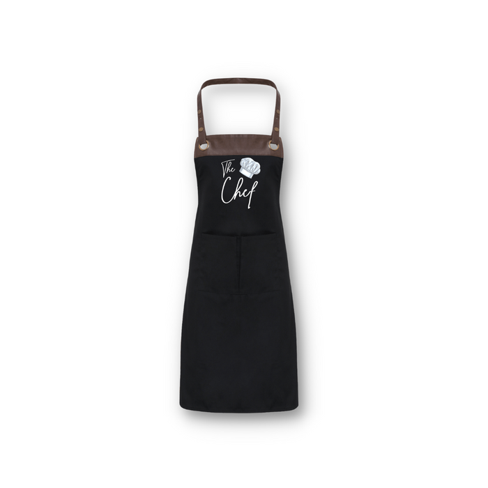 Premium Apron with Faux Leather