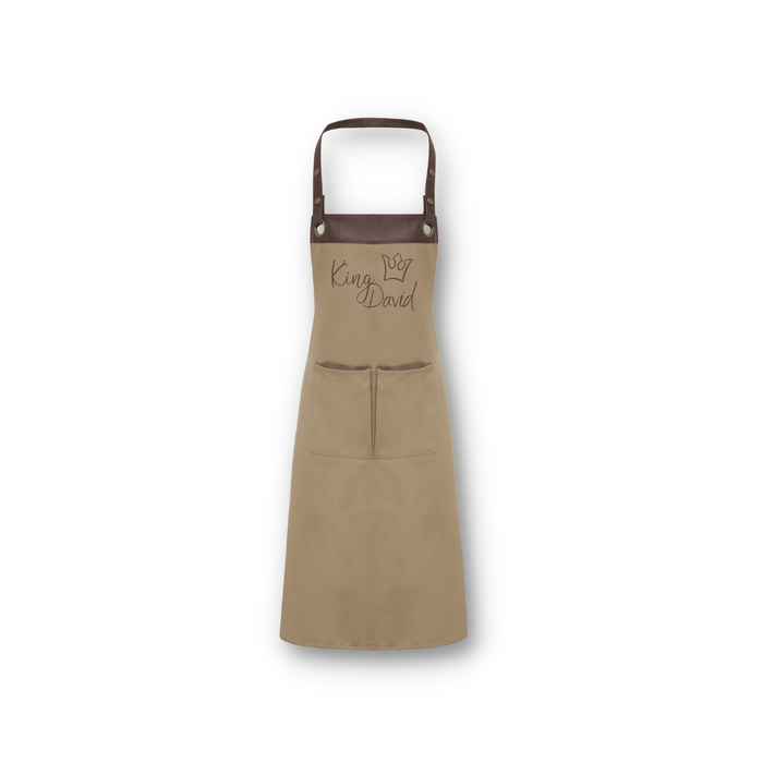 Premium Apron with Faux Leather
