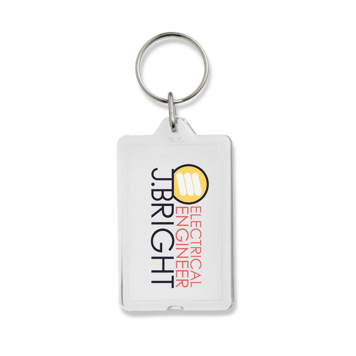 Clear Rectangle Keychain